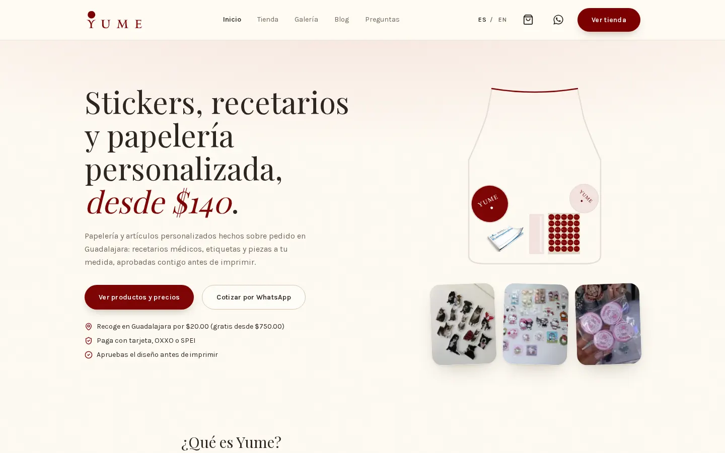 Studio Yume on desktop